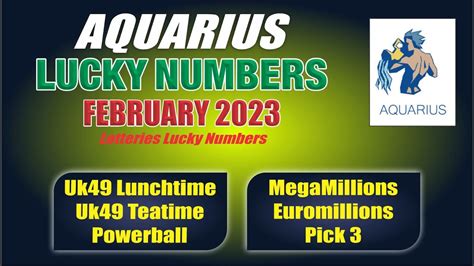 Aquarius Lucky Lottery Numbers .